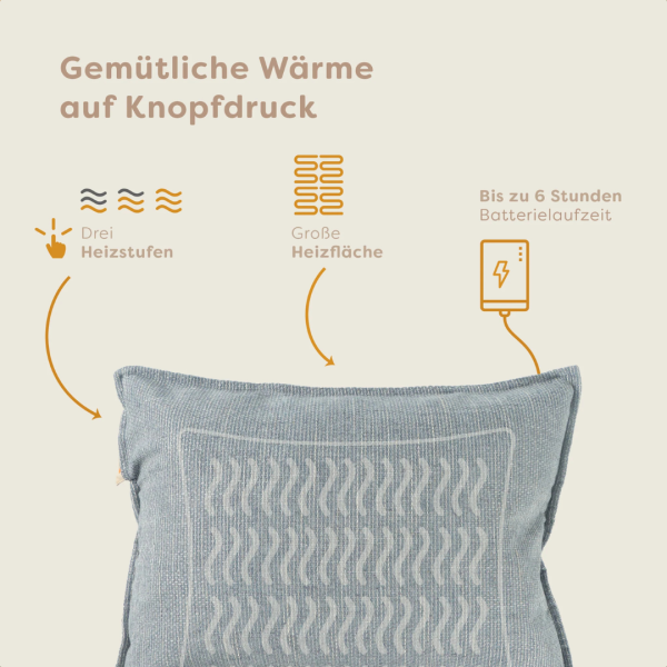 Pleafs Heizkissen Nomad 45x60cm Silver Sand, 1 Stk